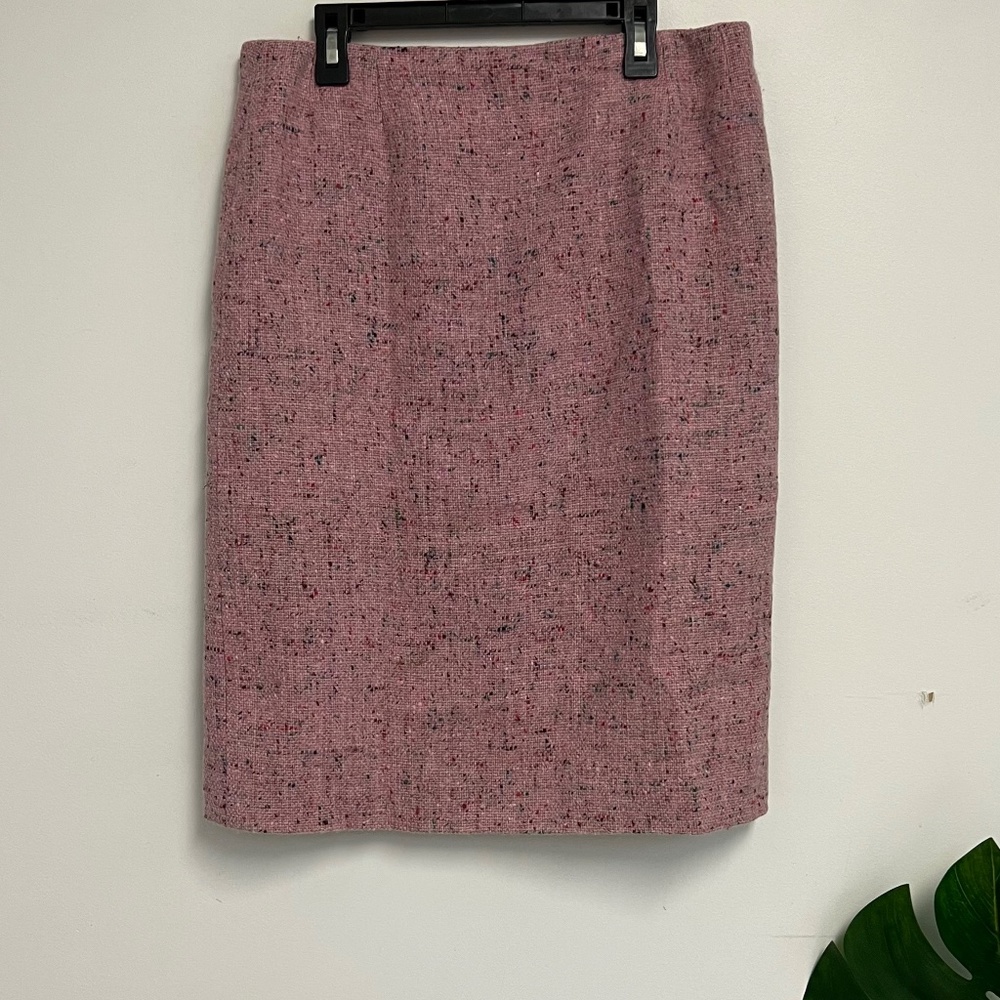 vintage oscar de la renta tweed pencil skirt
